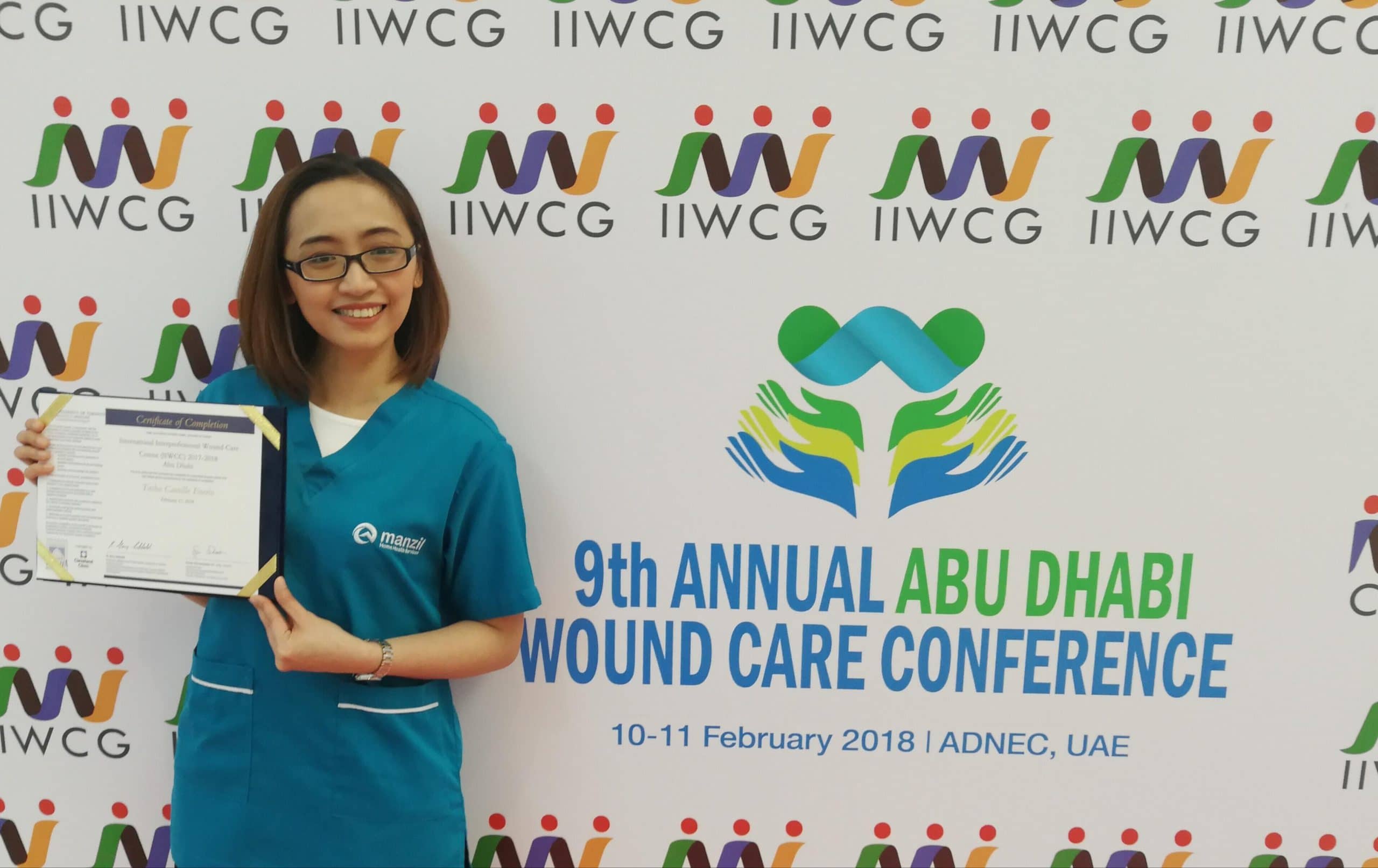 Manzil Health Nurse at Abu Dhabi Wound Care Conference