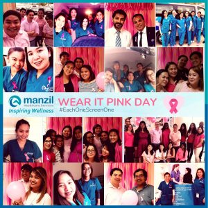 Manzil Health Team in Wear It Pink Day