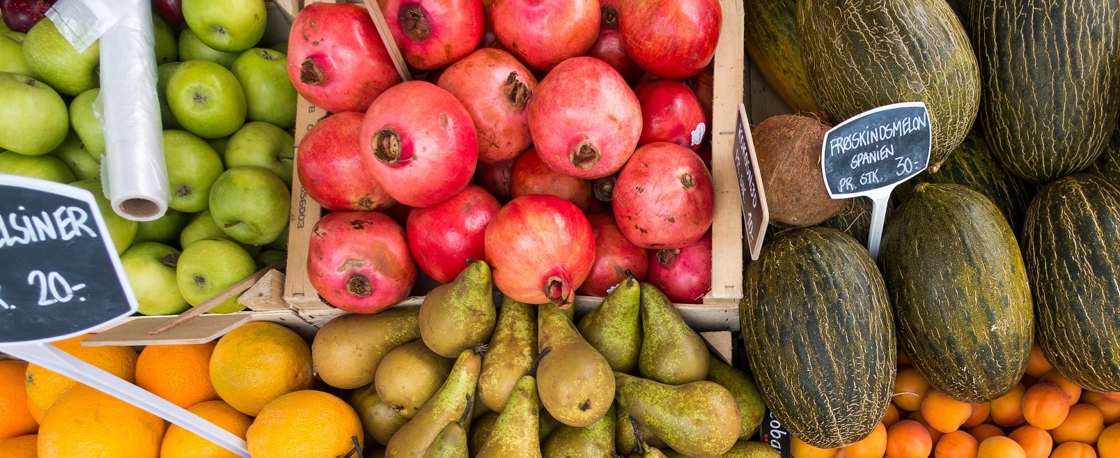 Fresh fruits at a market stall