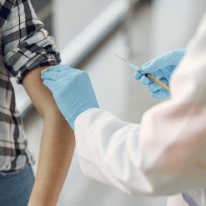 A person getting Vaccinated